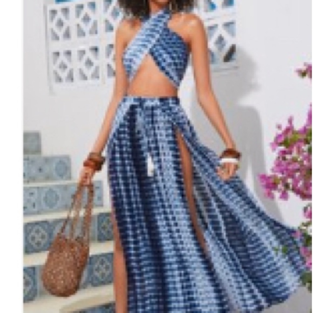 Blue Two piece